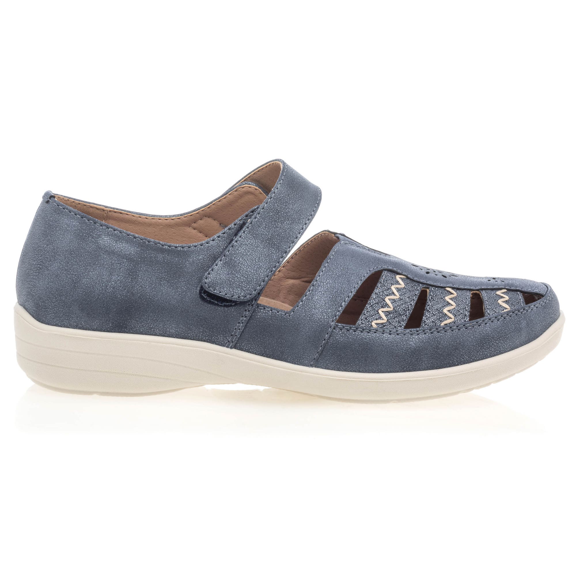 Mocassins pieds sensibles Femme bleu marine