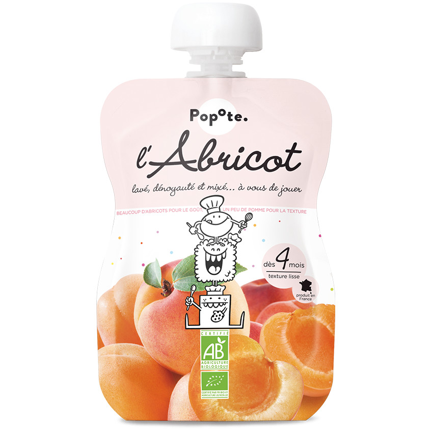 Gourde à l'abricot bio - 120g