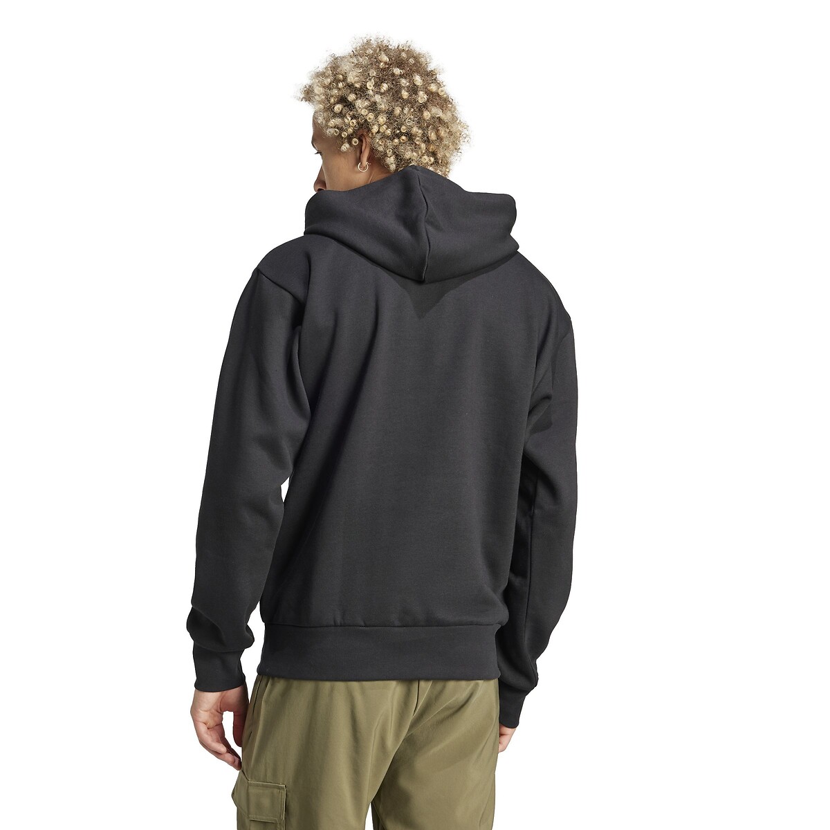 ROUPAS ESPORTIVAS ADIDAS<br>Moletom com capuz em feltro da Essentiel com logotipo grande