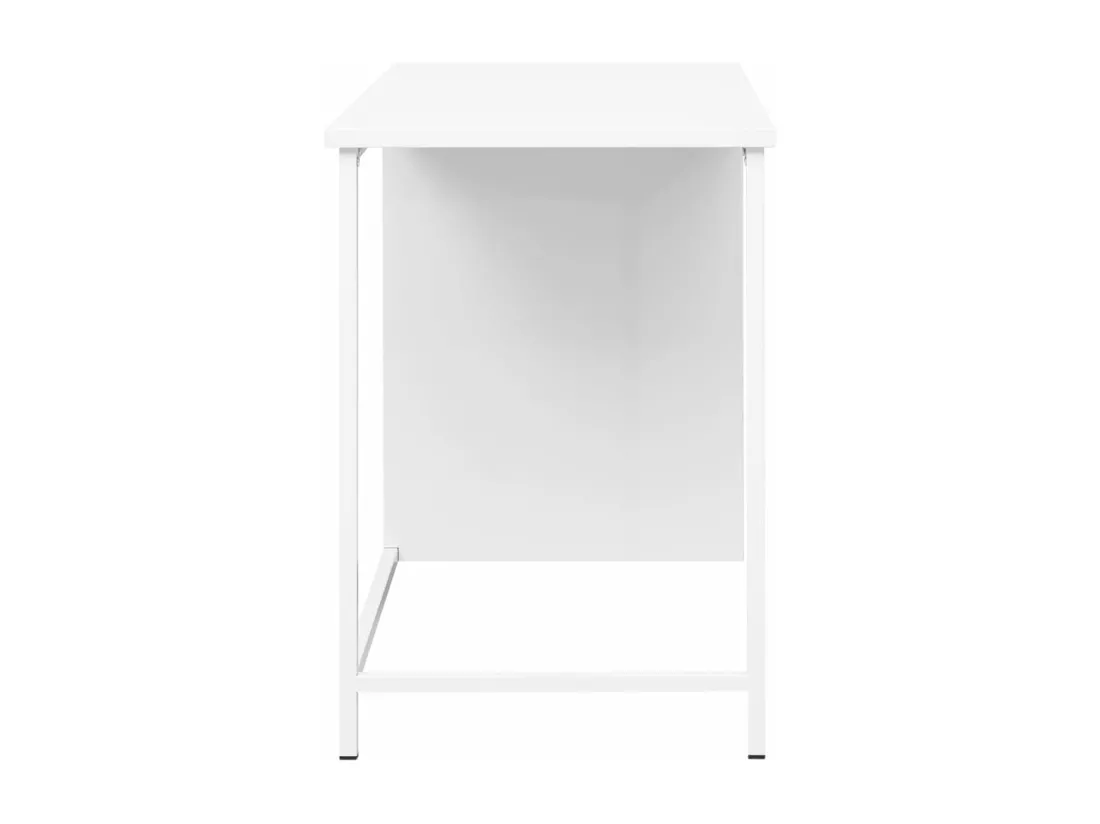 Bureau industriel avec tiroirs Blanc 105x52x75 cm Acier