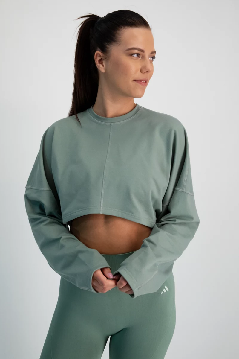 adidas Performance Yoga Studio Cropped Damen Pullover