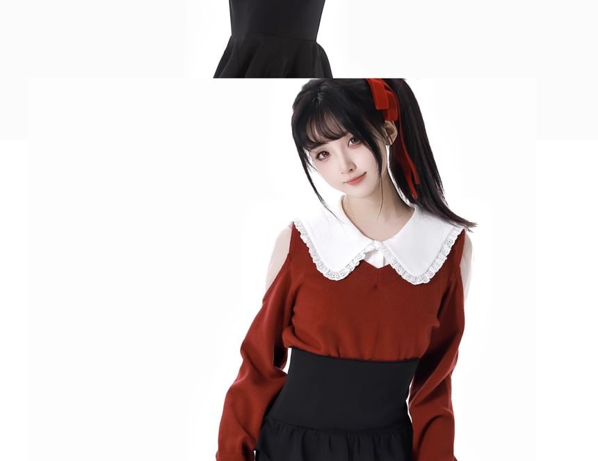 Florimi - Cropped trui met kraag