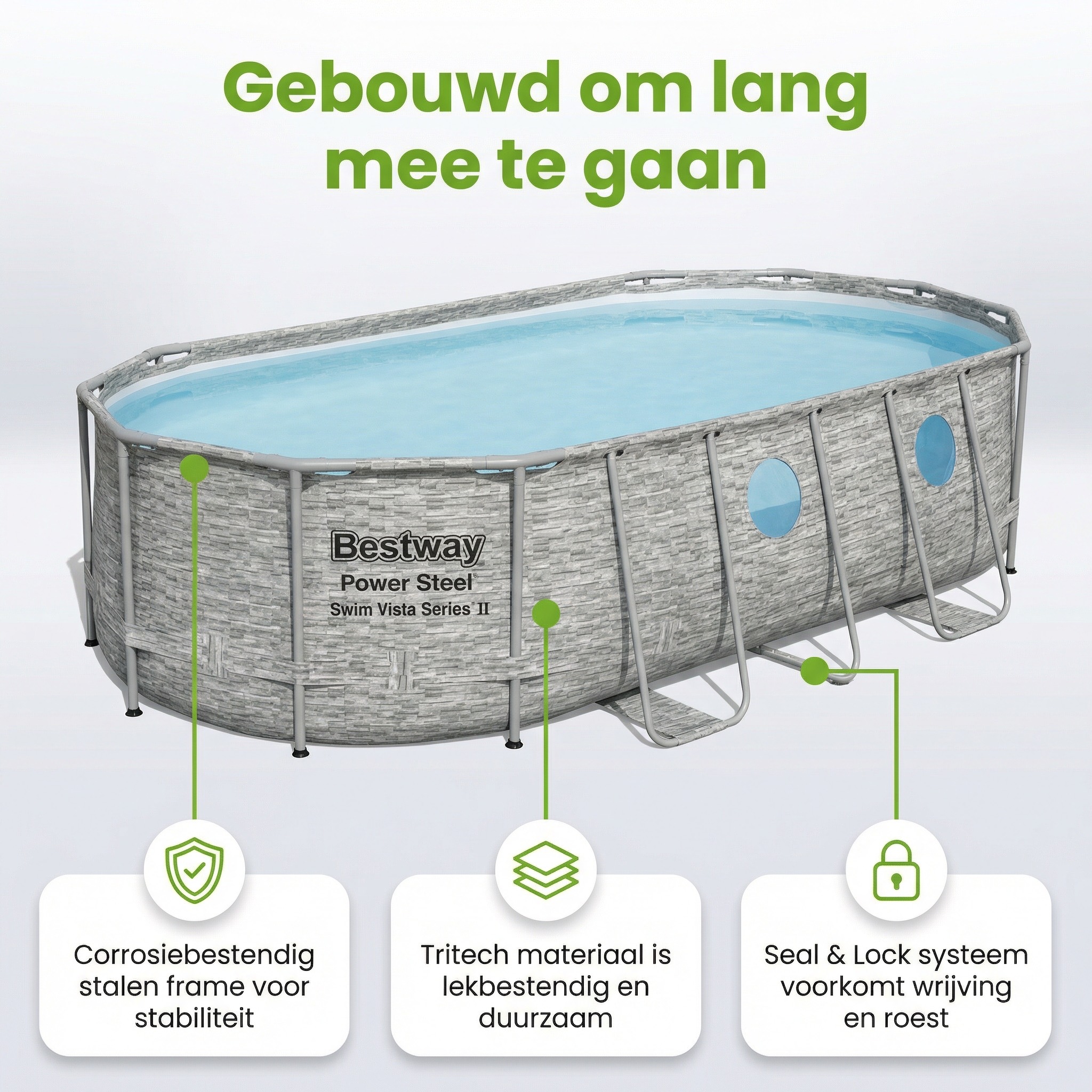 Bestway Swim Vista 549x274x122cm Zwembad – 5-delig