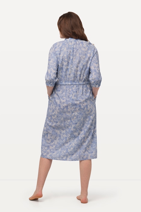 Kleid, Rundhals, Tunnelzug, 3/4-Arm, Biobaumwolle