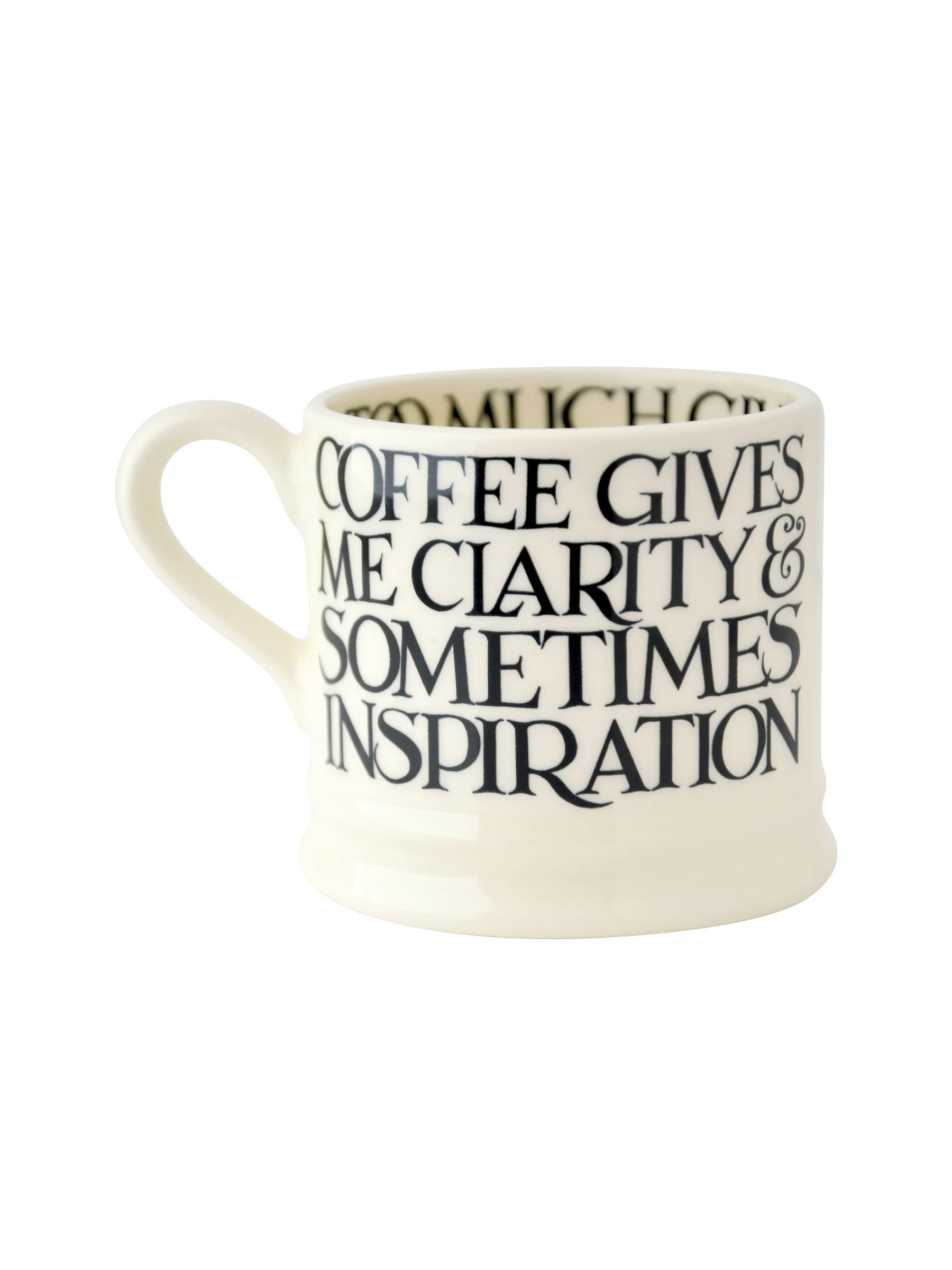 Emma Bridgewater zwart kleine beker met Toast-print