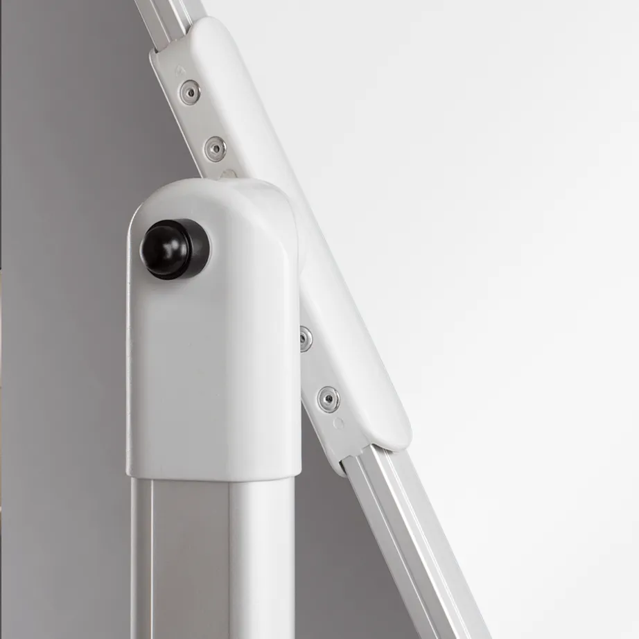 Whiteboard Mobil og vendbar 100×200 cm magnetisk med aluminiumsstel og ramme inkl. pennebakke