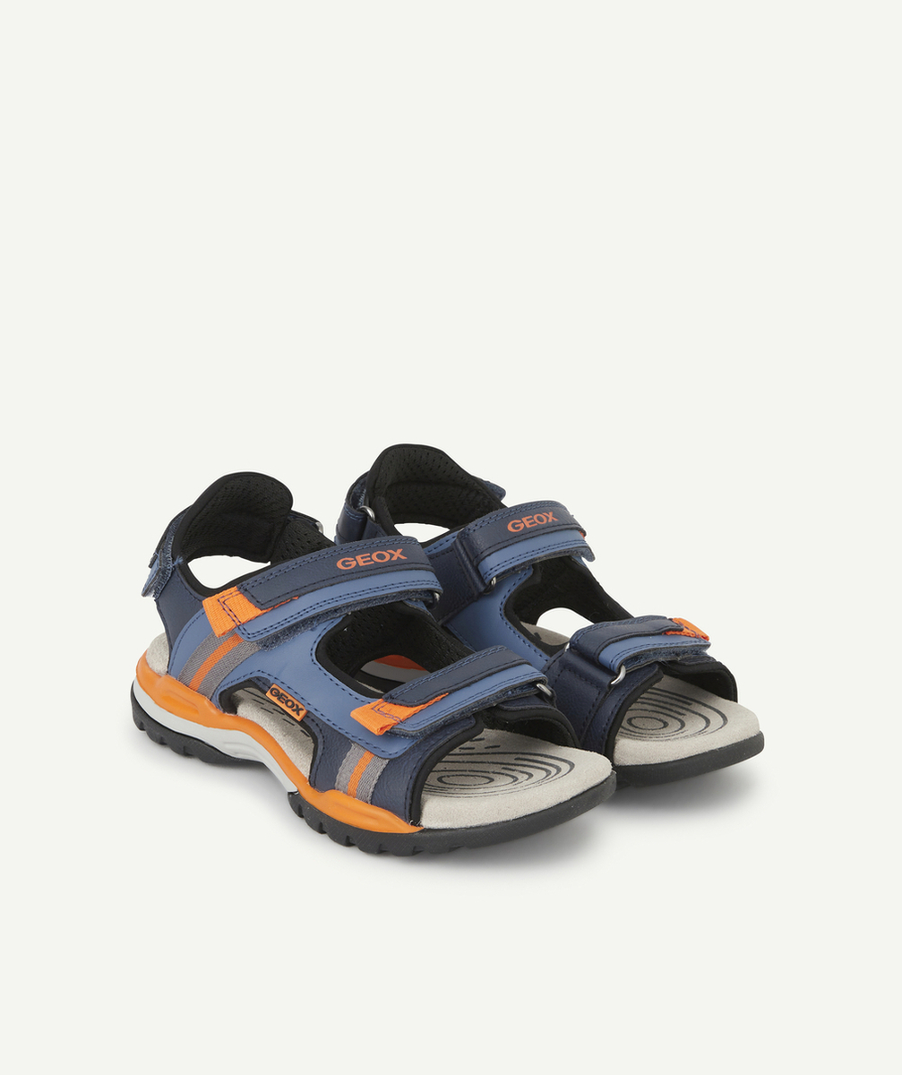 GEOXSANDALES BOREALIS GARÇON BLEU ET ORANGE