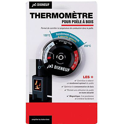 Thermomètre magnétique pour poêle et cheminée