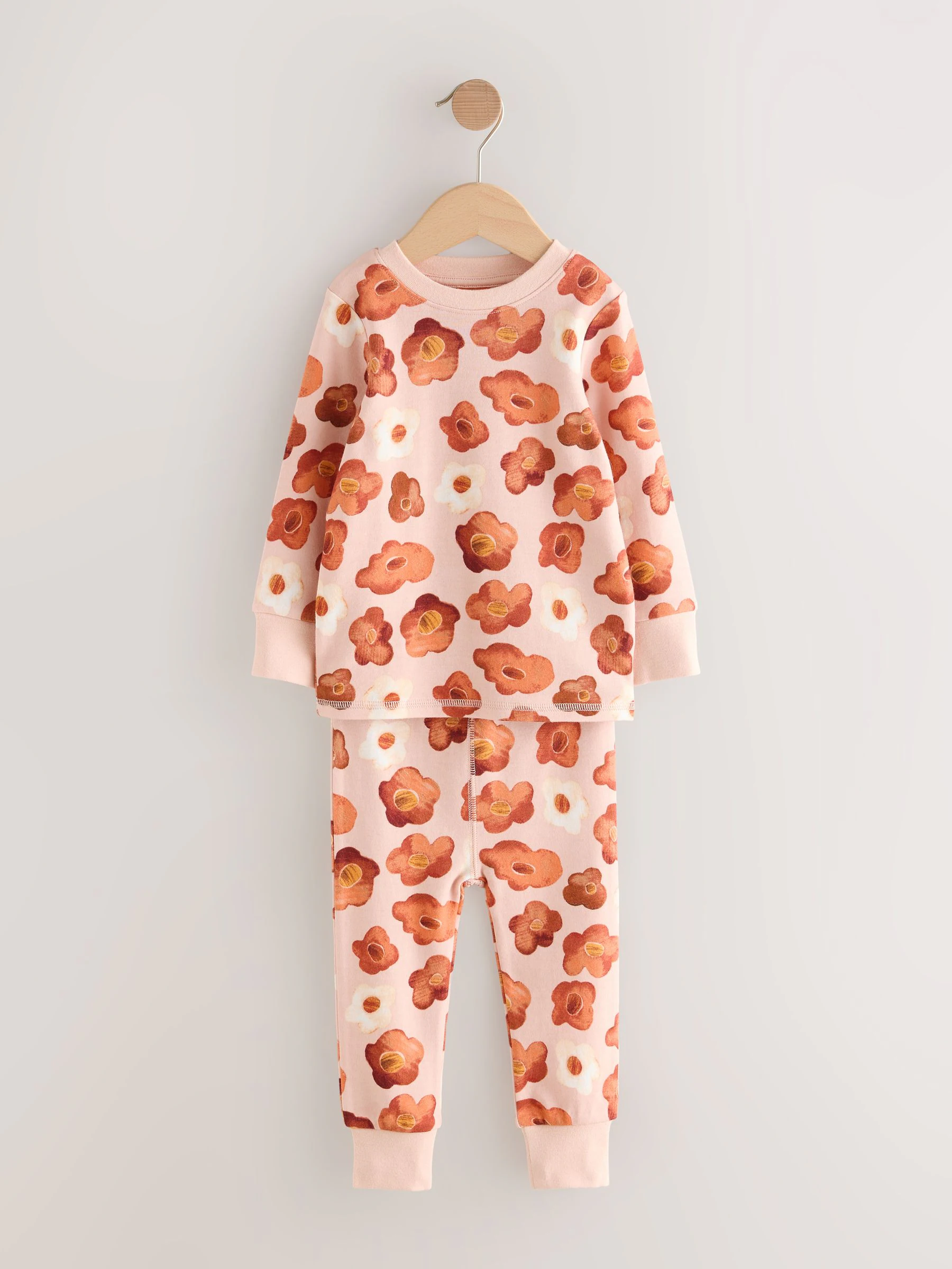 Roze/crème met konijnenapplicatie - Verpakking van 3 knusse pyjama's (9 mnd-9 jr)