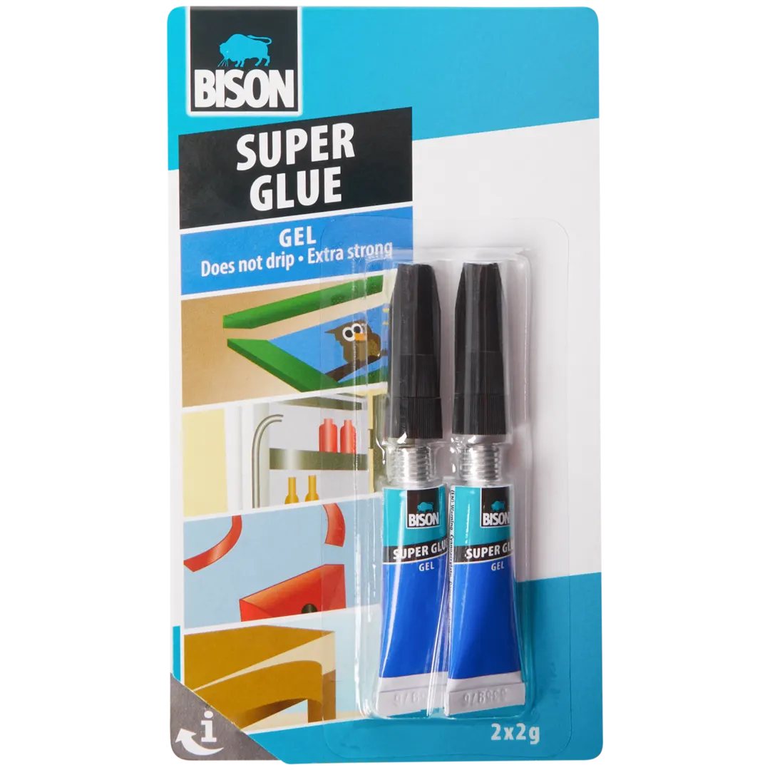 Bison secondelijm 2 x 2 gram