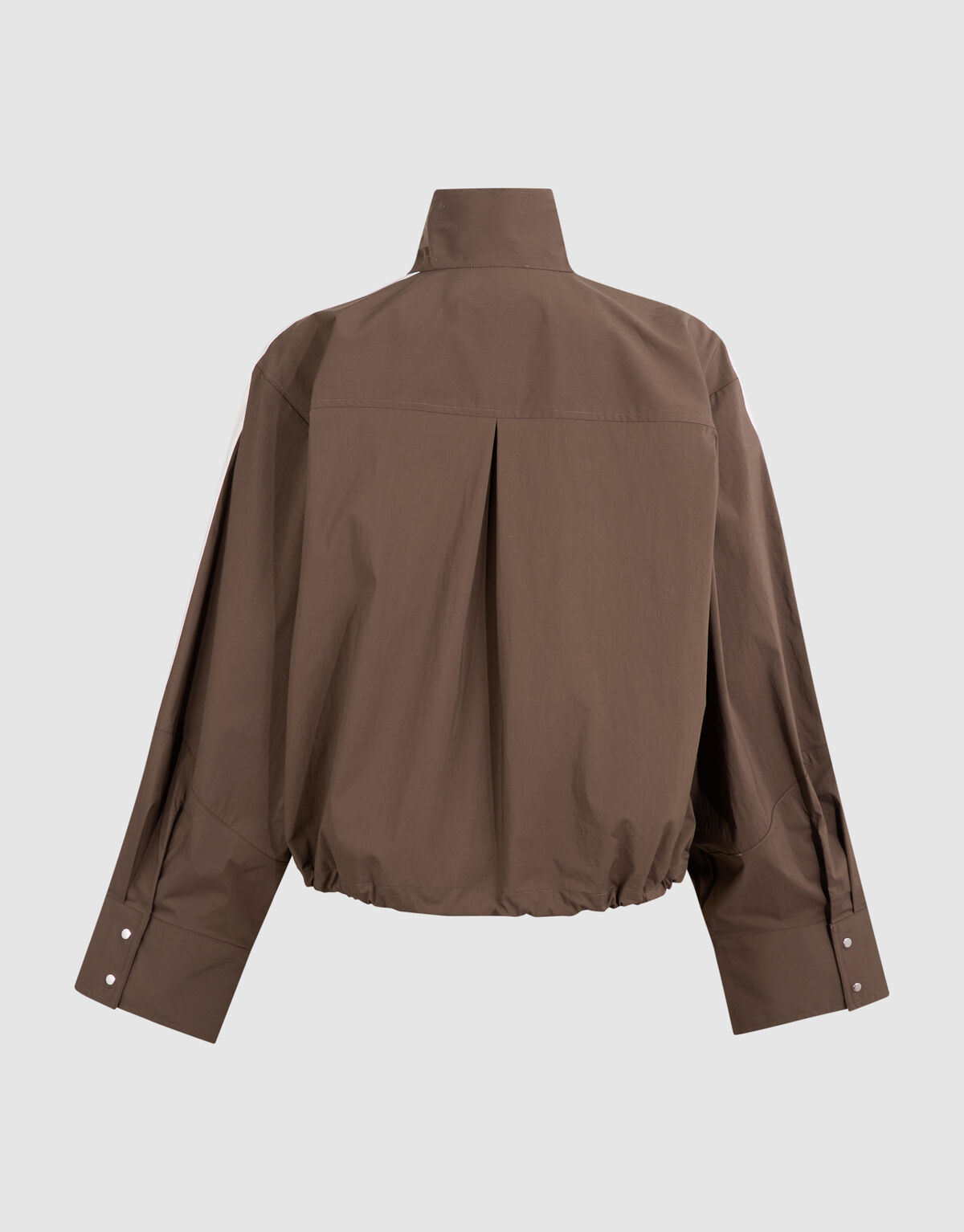 Poplin Track Blouse Donkerbruin