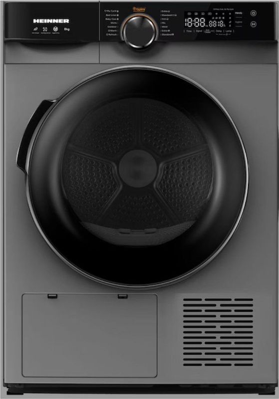 Heinner - HHPD-M8K3SA++ - Warmtepompdroger - Antraciet - 8 KG - 14 Programma's