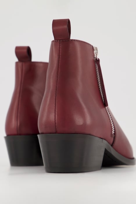 Leder-Stiefelette, Ankle höhe, stitching
