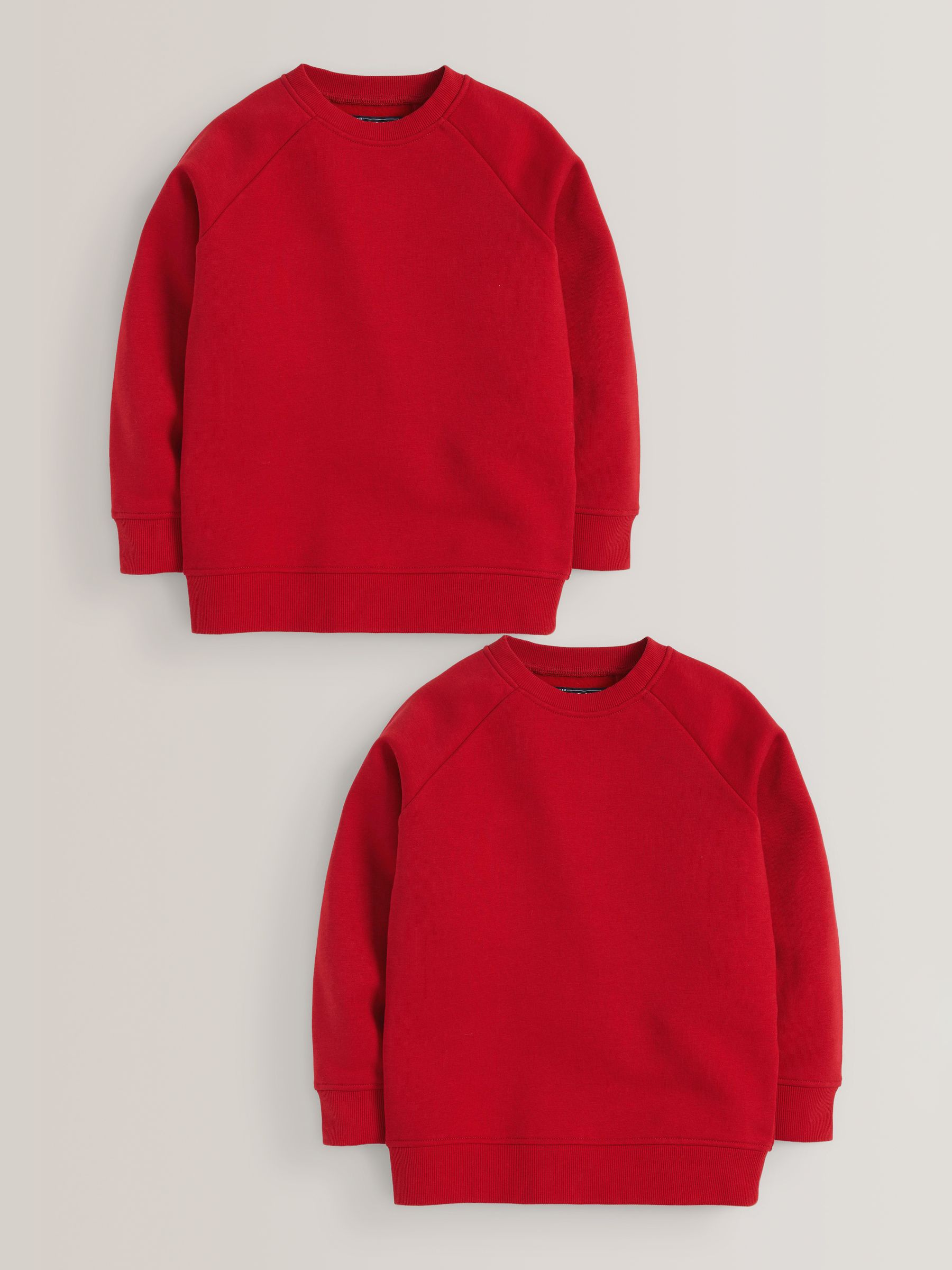 Rood - Schoolsweater met ronde hals (3-16jr)