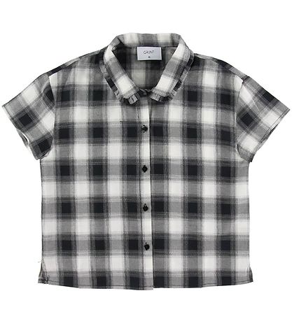Grunt Bluse - Ditte - Schwarz/Weiß m. Karos