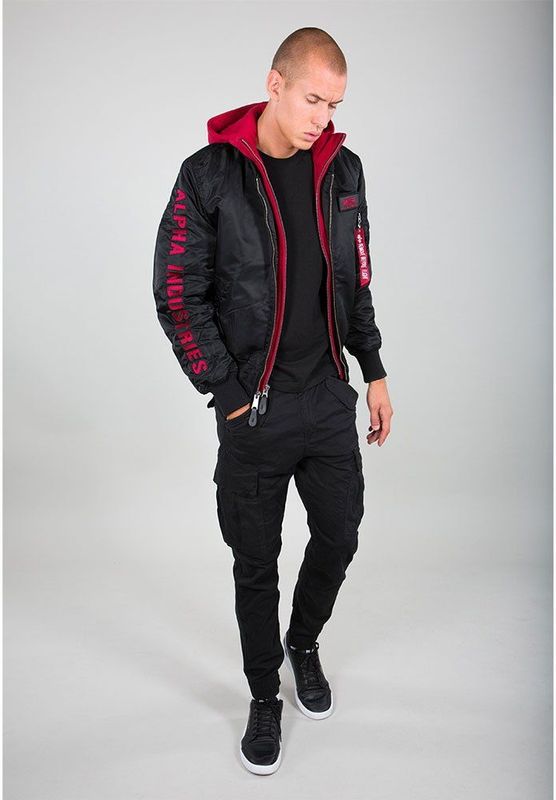 ALPHA INDUSTRIES - MA-1 D-Tec Bomberjack - Zwart - 100% Nylon