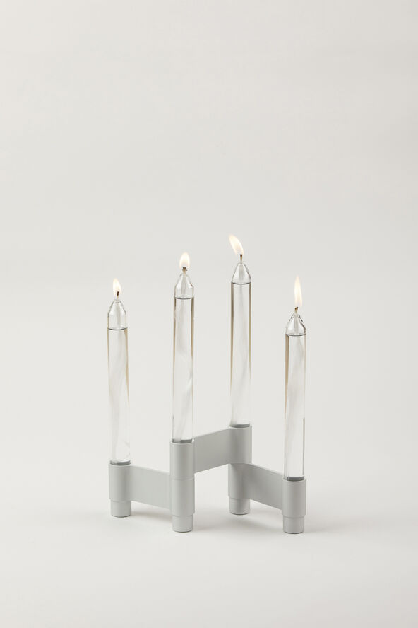 Studio About LINK, CANDLE HOLDER, MATT ALUMINIUM, 11060M 223