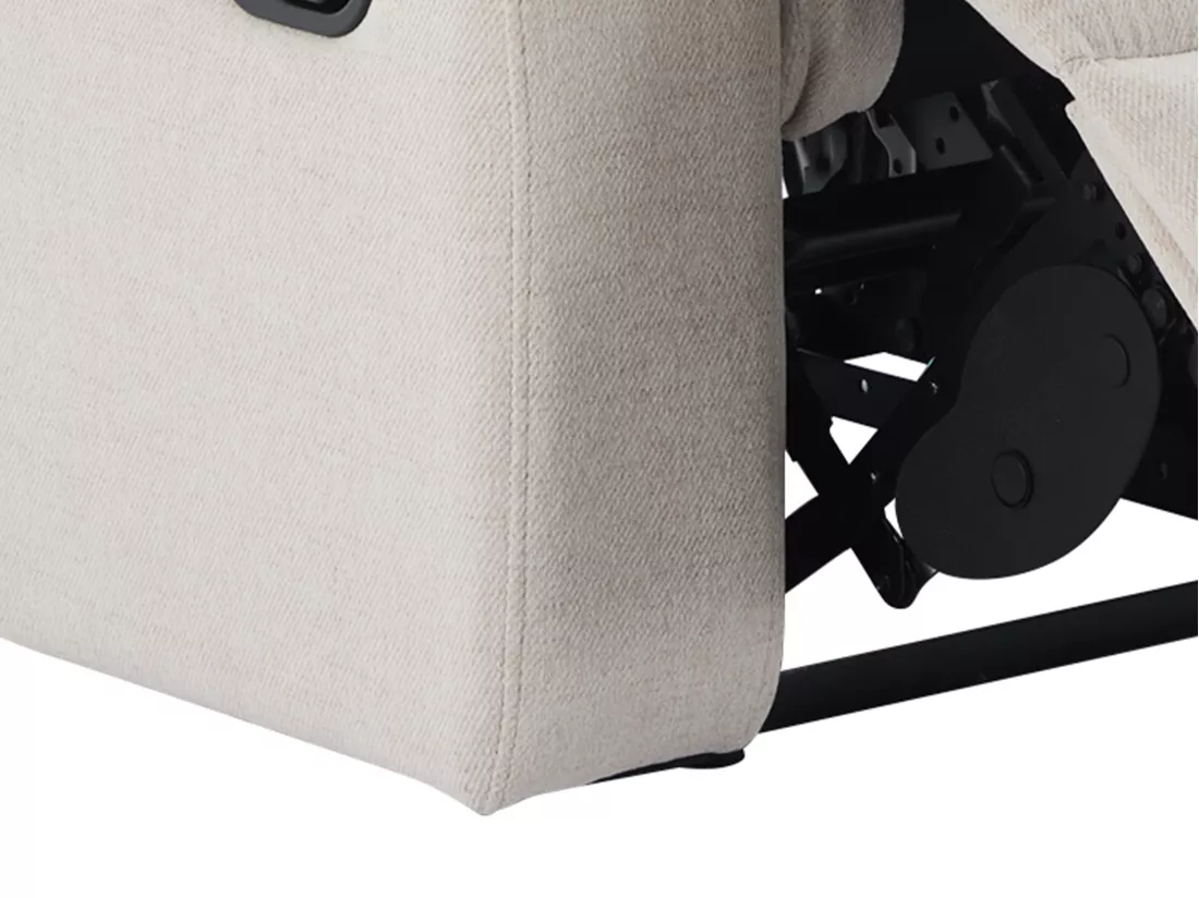 Fauteuil relax en tissu chiné beige LANA