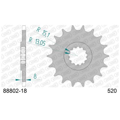 Kit chaine AFAM 520 Type Acier origine