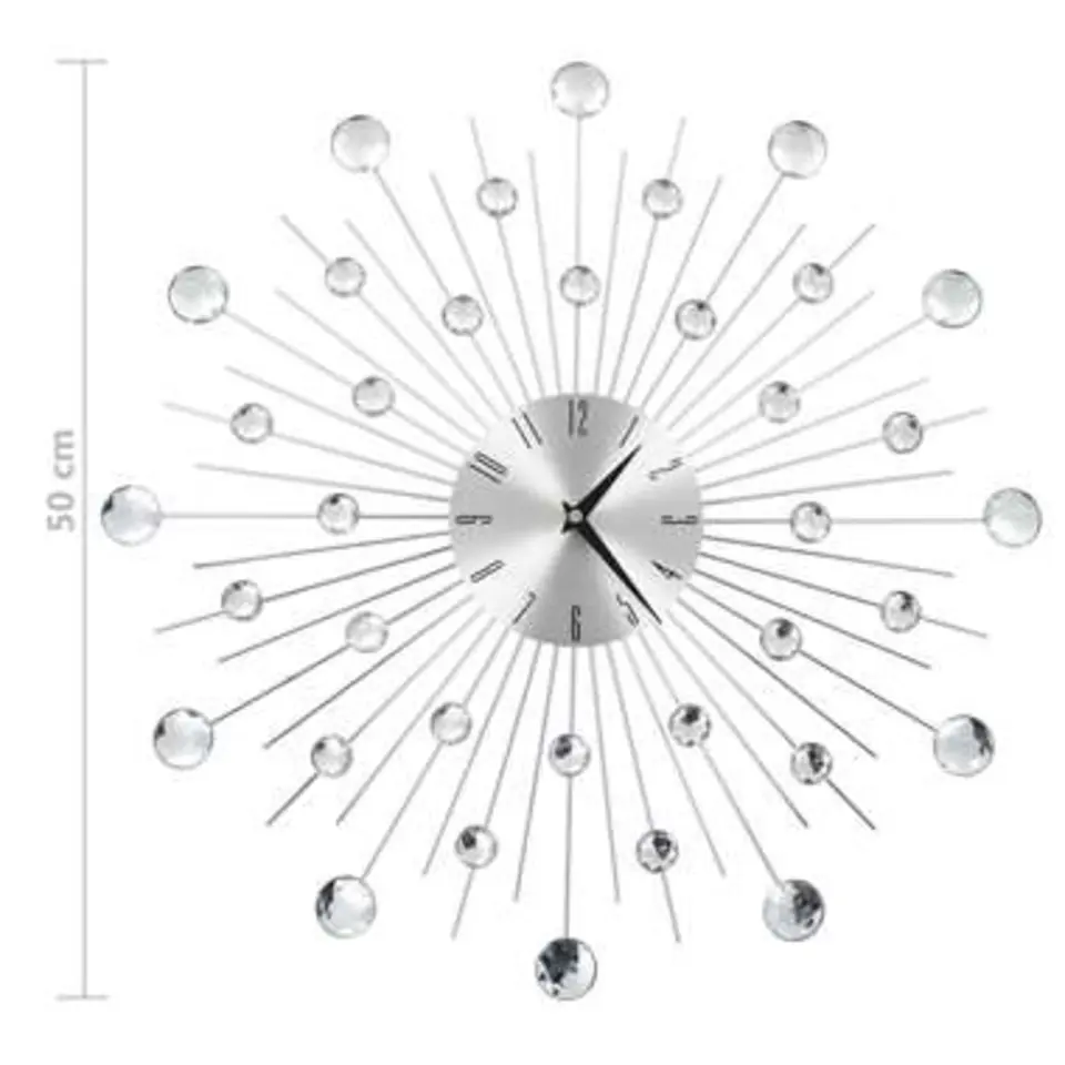 vidaXL - Wandklok - Zilver - Aluminium