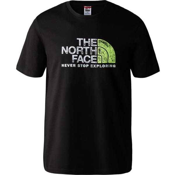 T-shirt THE NORTH FACE M S/S RUST 2 TEE TNF TNF BLACK/LED YELLOW