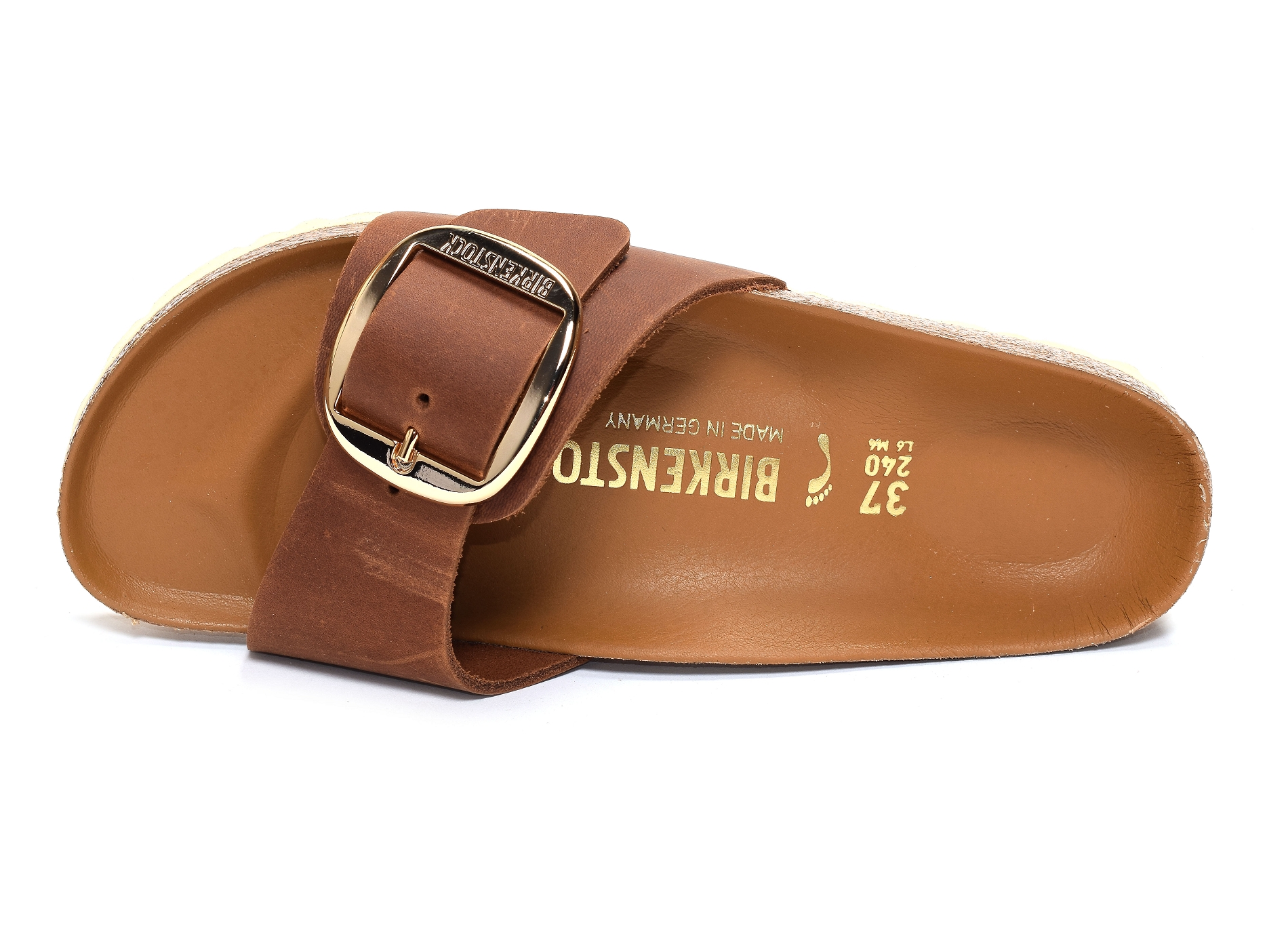 Madrid big buckule cognac
