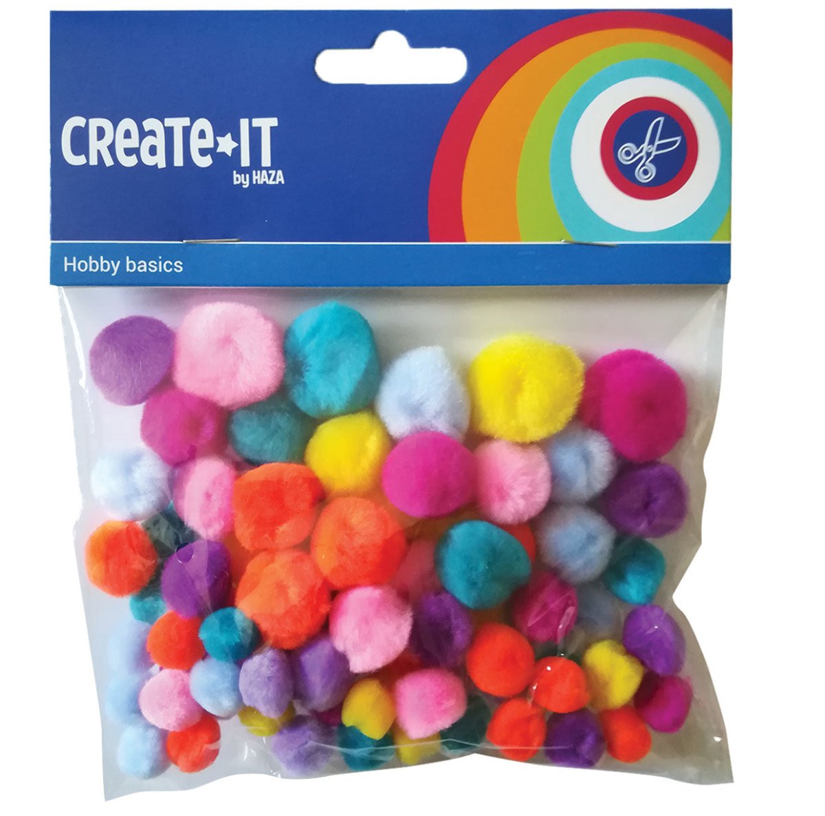 Pompoms Bright Gekleurd 75st