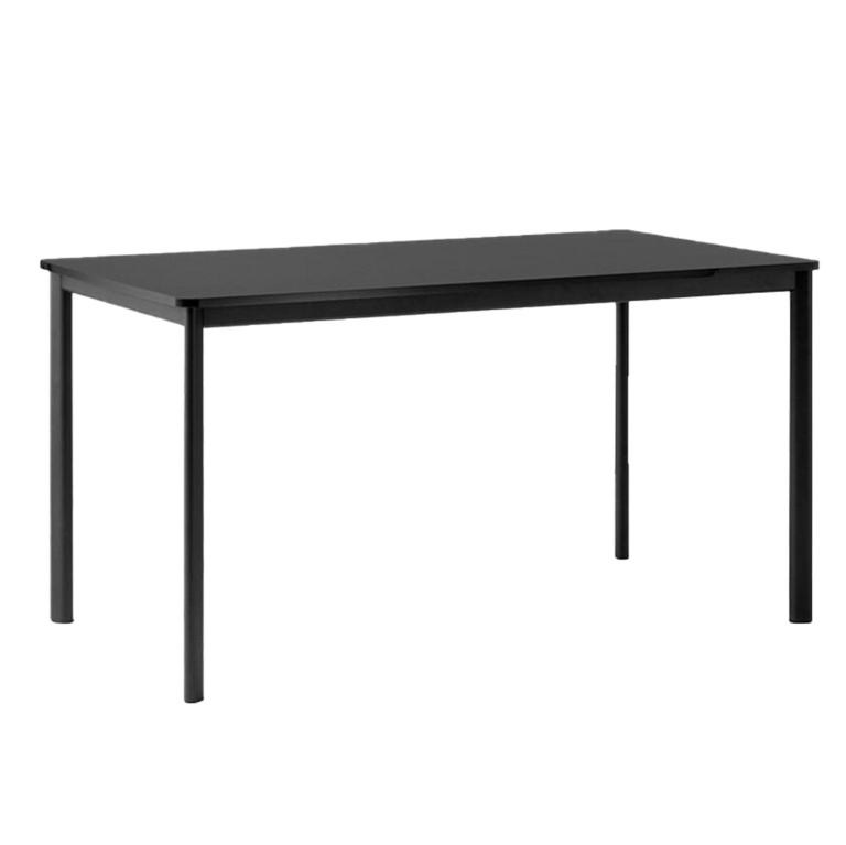 &tradition Drip HW58 tafel 140x80 zwart onderstel black fenix