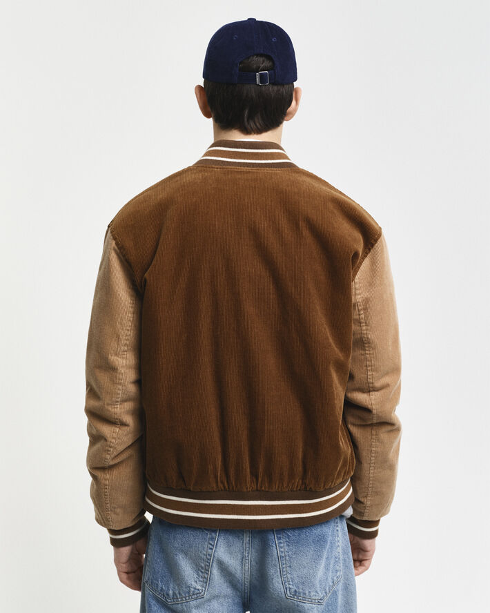 Gant CORD VARSITY JACKET Cacao