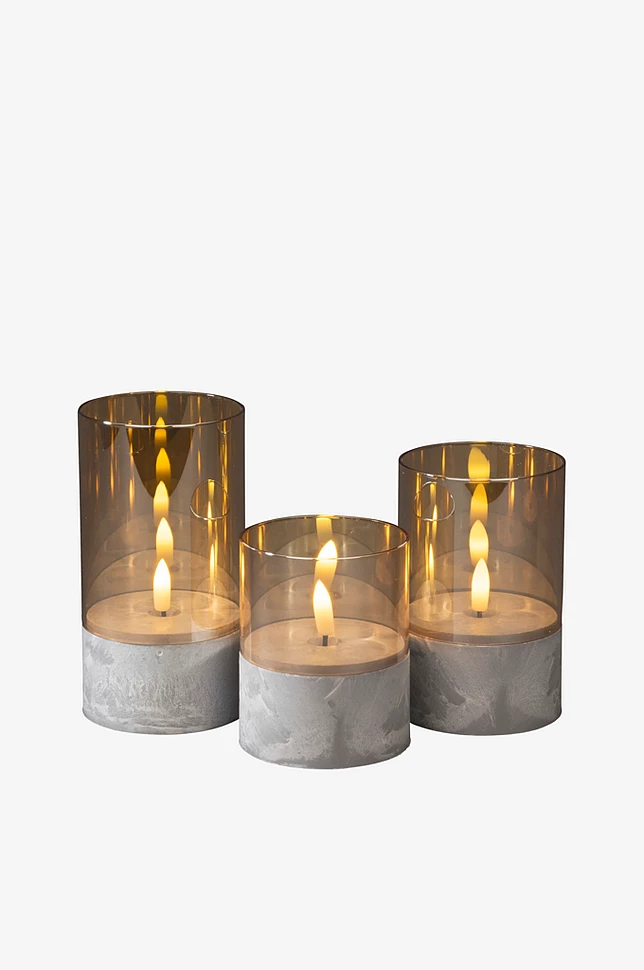 B/O Led-lys med glass 15 cm