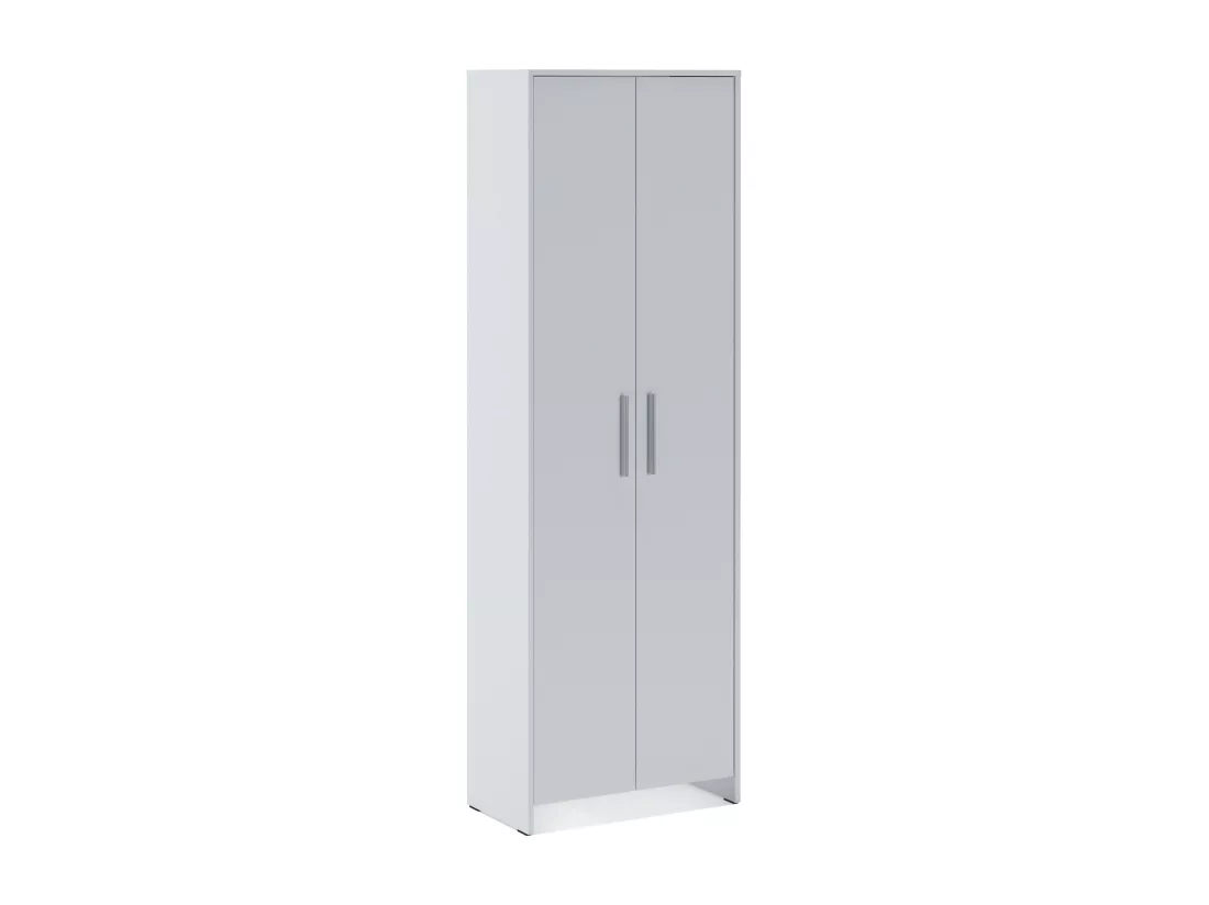 Meuble à chaussures Ionio, Meuble à chaussures, Armoire d'entrée polyvalente, Rangement pour chaussures, 65x38h197 cm, Blanc
