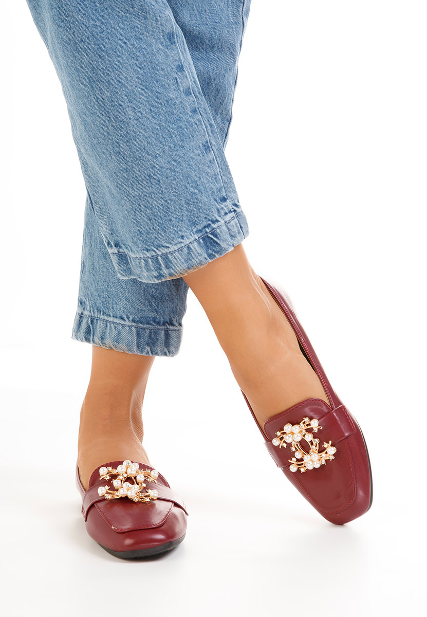 Mocassins élégants femme rouges Giulinello