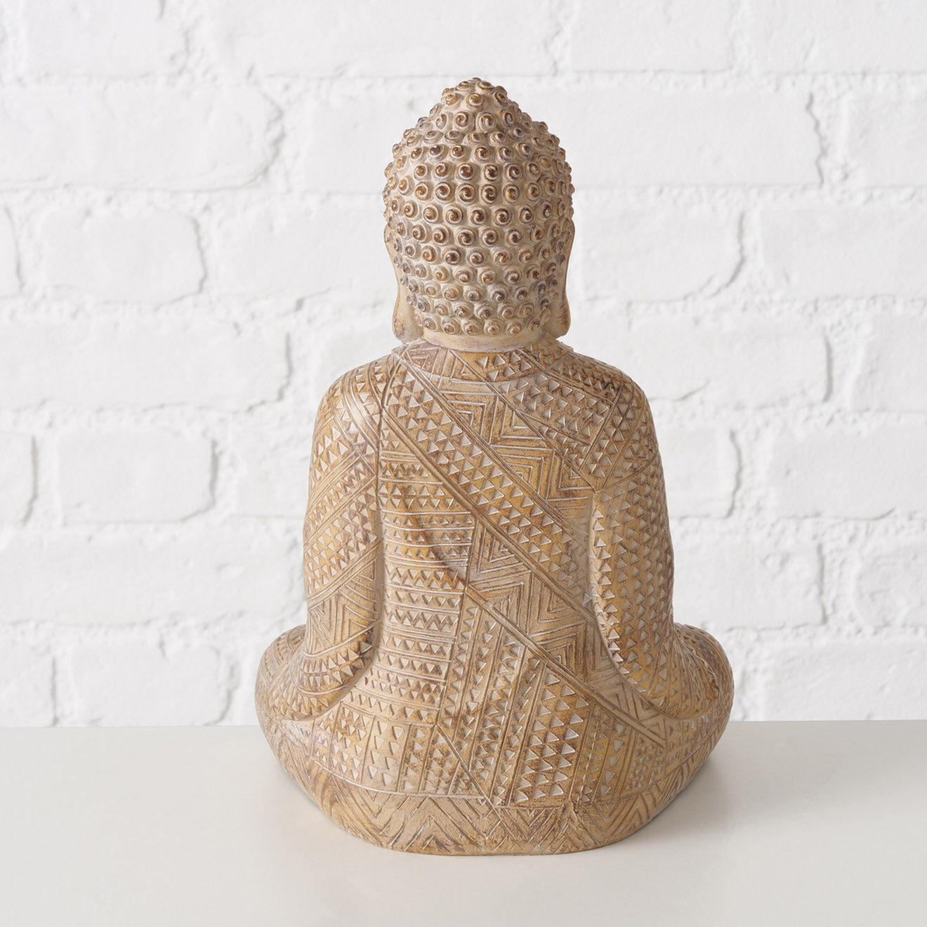 Boltze Figurine Buddha Legolas brune - 19x13x30 cm