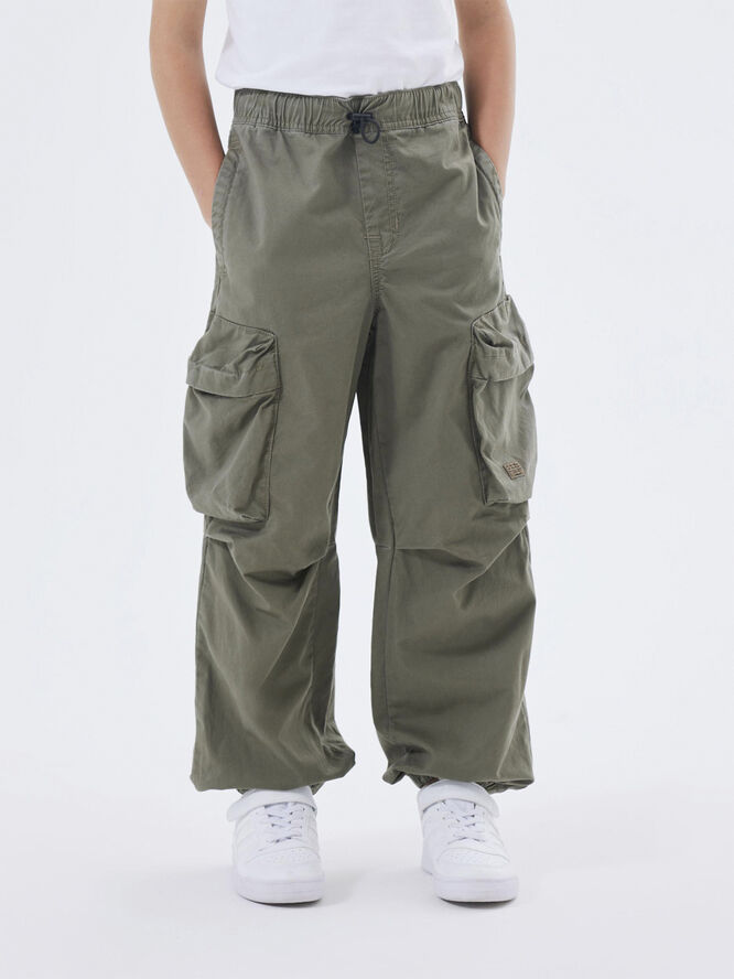 Name It NKMBEN R PARACHUTE TWI PANT 1900-TF Dusty olive