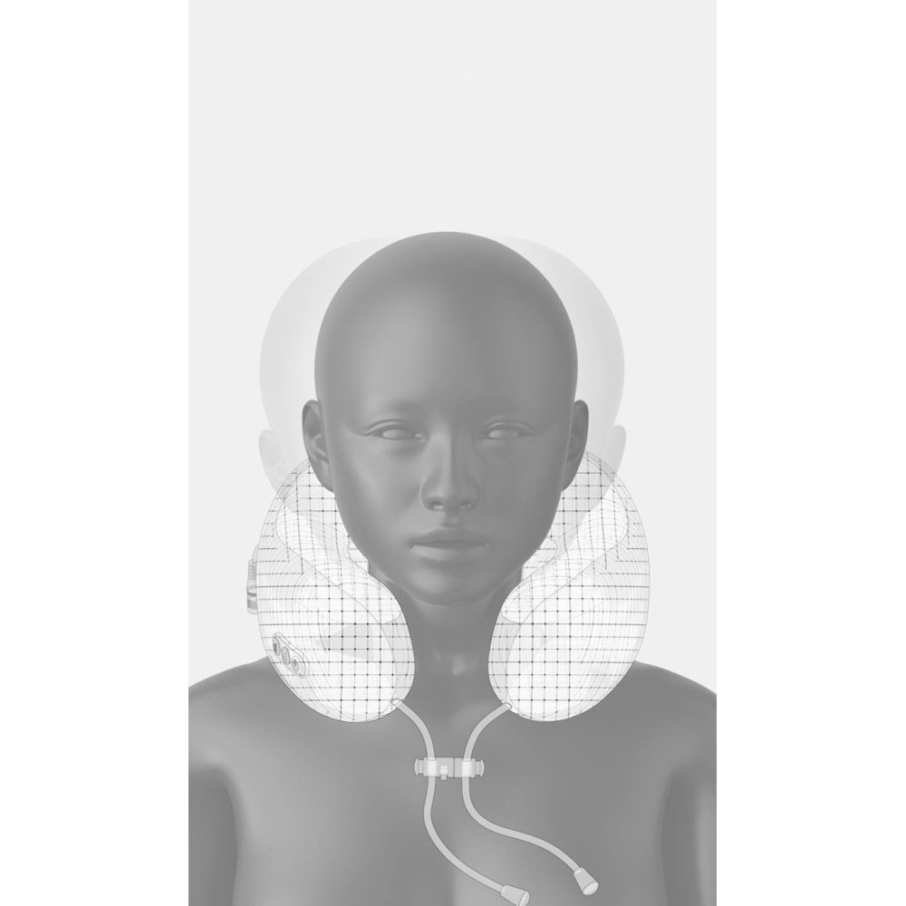 Shiatsu Nacken Massage Kissen Tiefenknetmassage Massagegerät mit Wärmefunktion - Grau / Braun