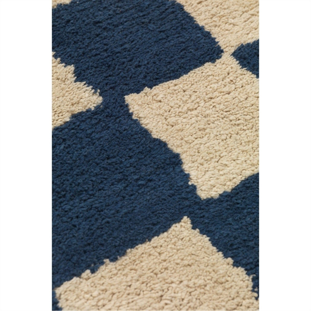 Mara Vaskbart Tæppe Deep Blue/Warm Sand