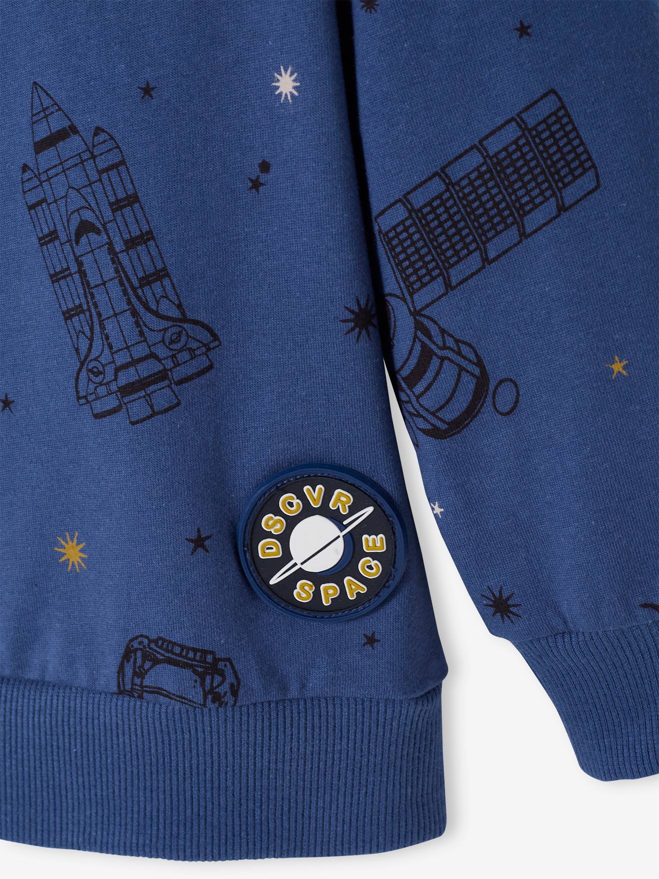 Camiseta com efeito de moletom com estampas de 