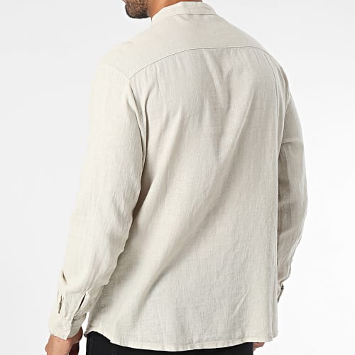 Chemise Manches Courtes Beige