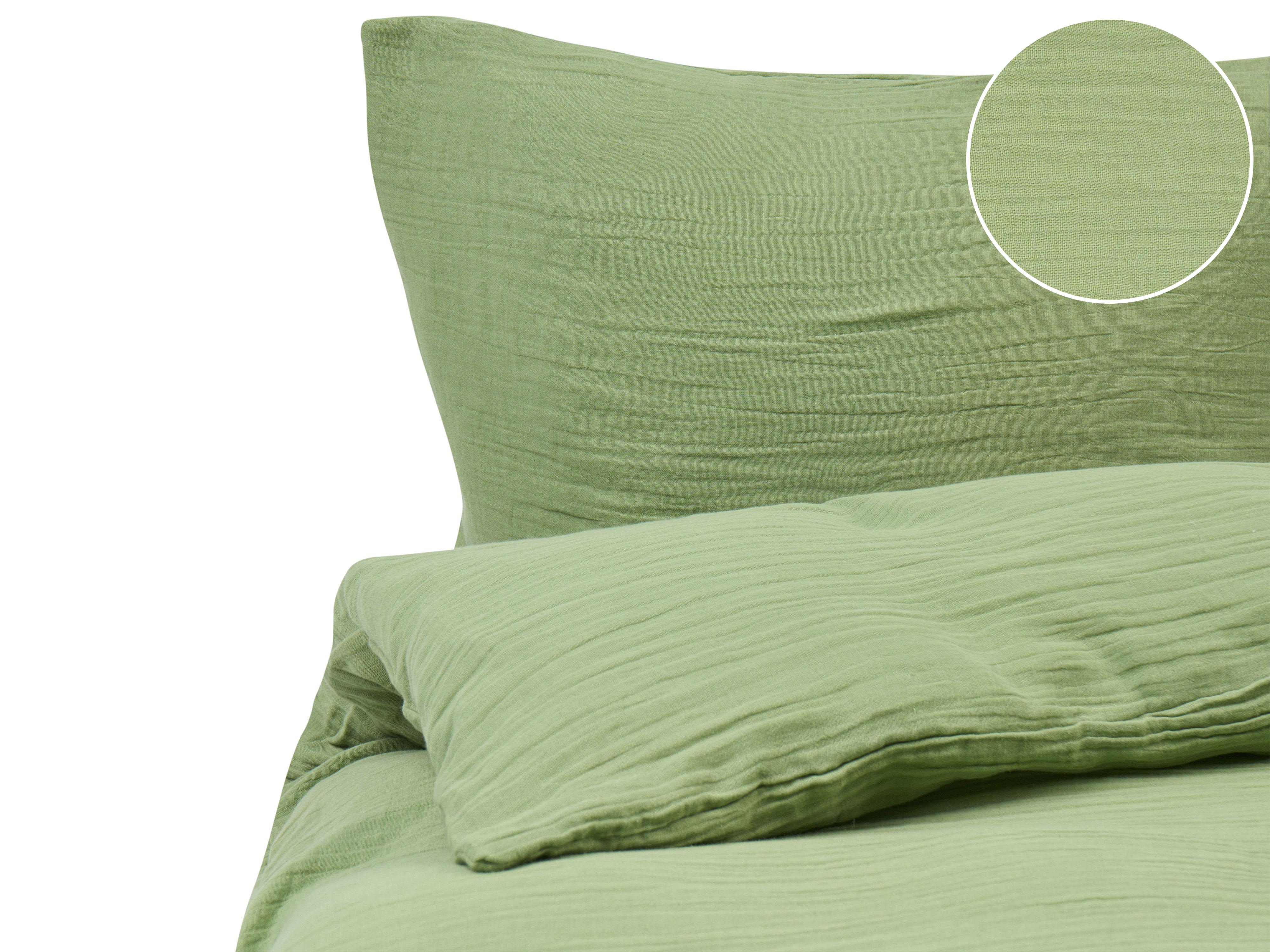 Dekbedovertrekset SUMNER Mousseline 220 x 240 cm Groen