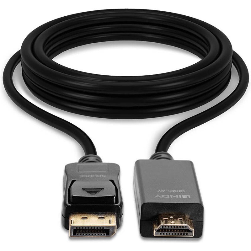 Lindy Câble adaptateur DisplayPort vers HDMI 4K30Hz, 2m