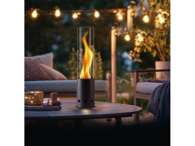 Gardenflare Tischfeuer Schwarz Kompaktes Dekofeuer