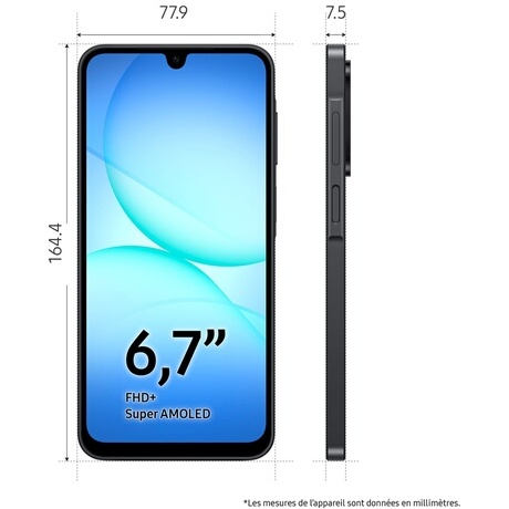 Smartphone Samsung Galaxy A17 Gris 128 Go