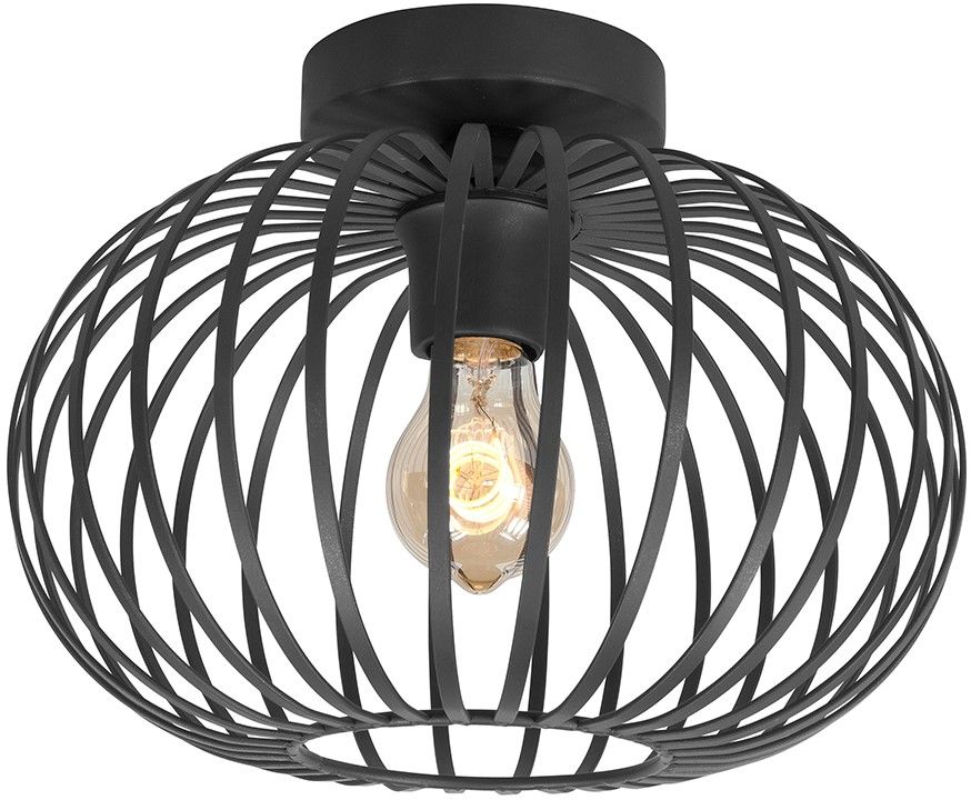 Plafondlamp Zwart Bolato ⌀30  x H23 cm