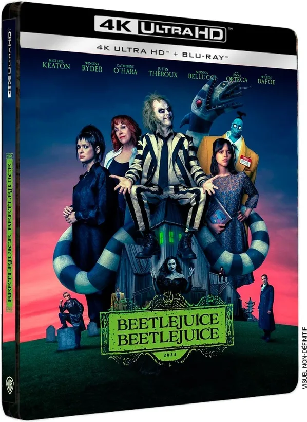 Beetlejuice Beetlejuice Steelbook (Blu-ray UHD 4K   Blu-ray) Disques Blu-ray films