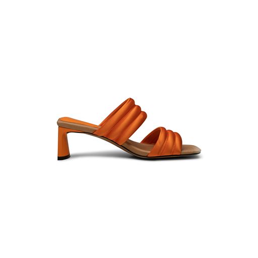 Shoe The Bear Sylvi Højhælede Sandaler, Orange Satin, 41