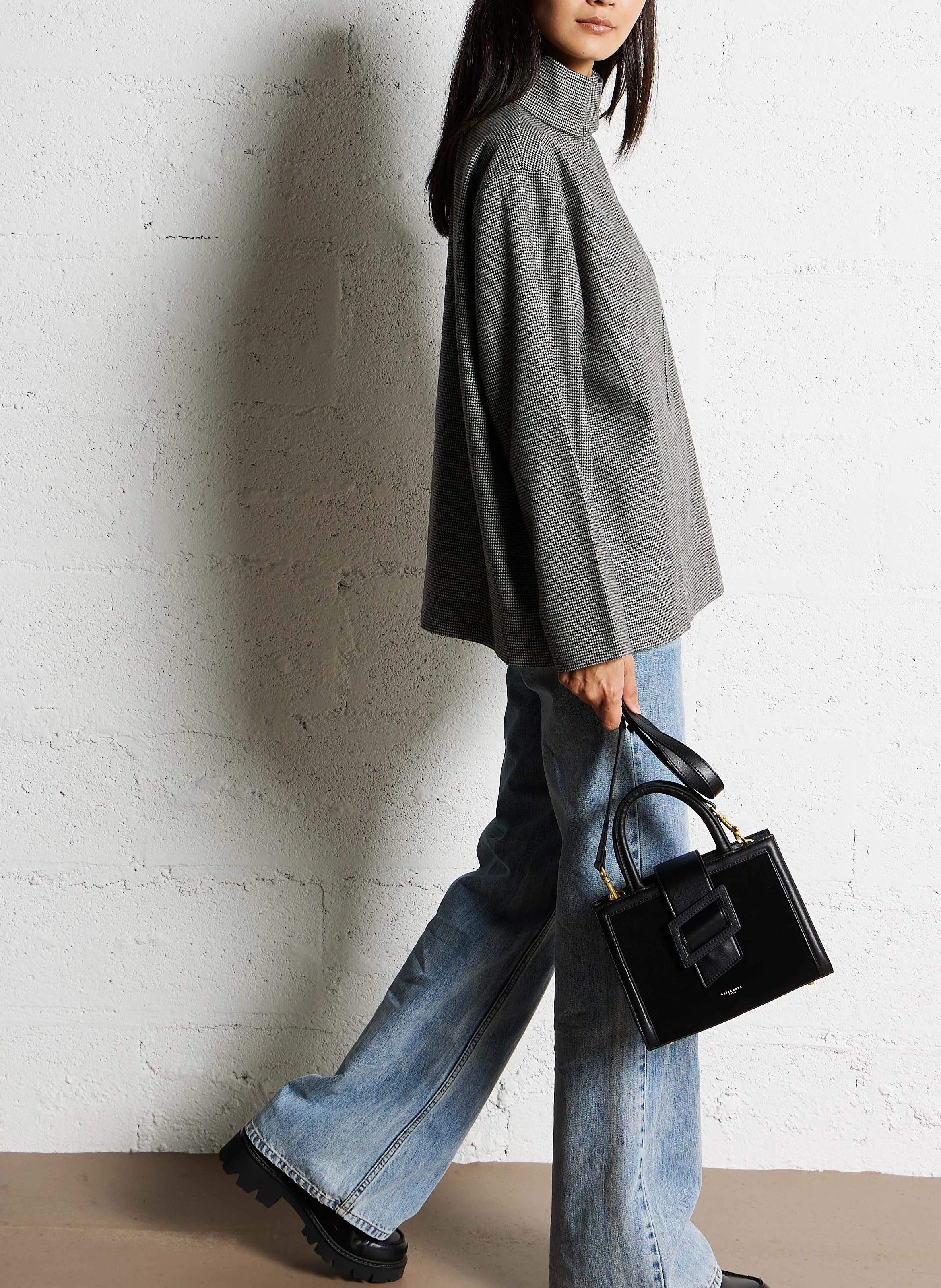 MEDEA - Sac bandoulière en cuir | Noir