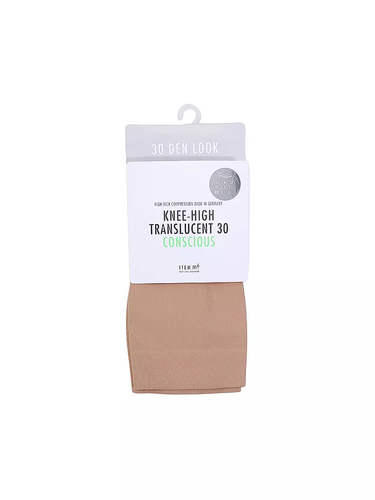 ITEM M6 Kniestrümpfe 30DEN CONSCIOUS beige