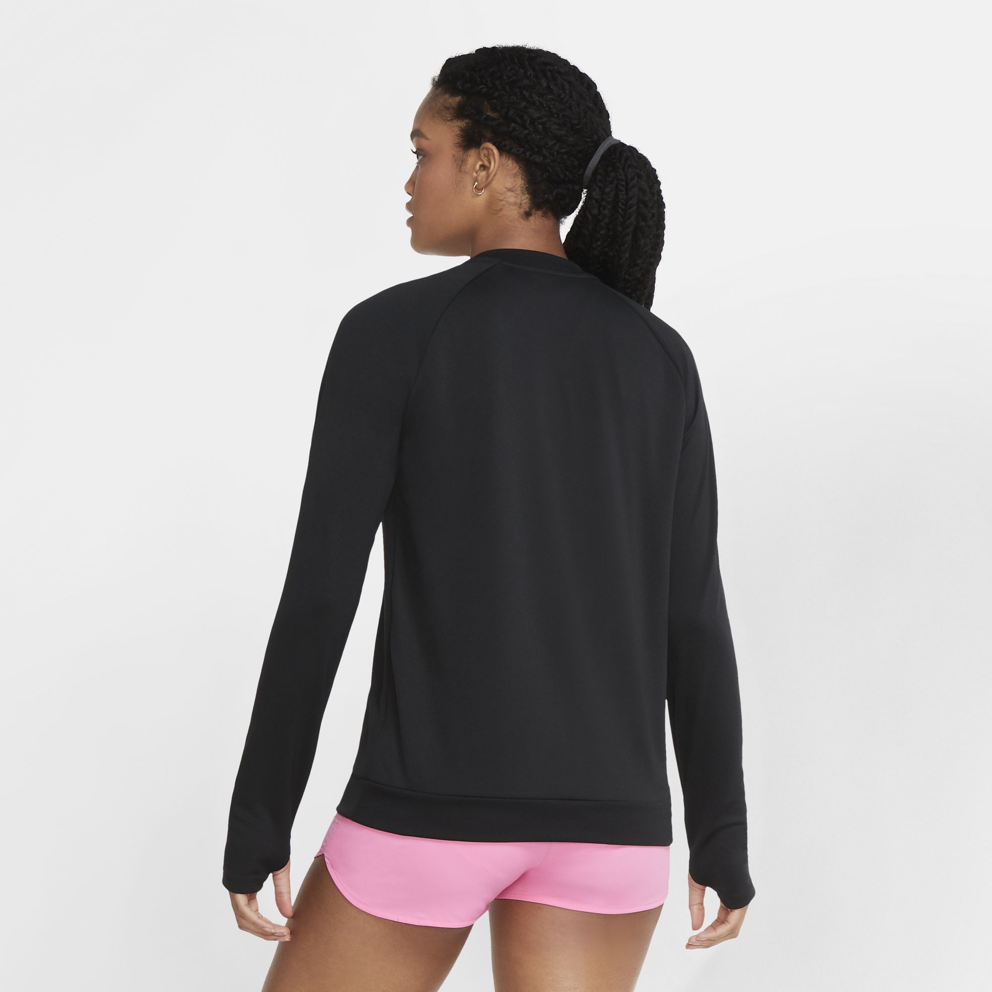 Pacer Running Crew Dame Black/Black/Reflective Silver