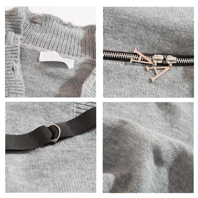 Yelmenor - V-hals effen vest met knoopjes