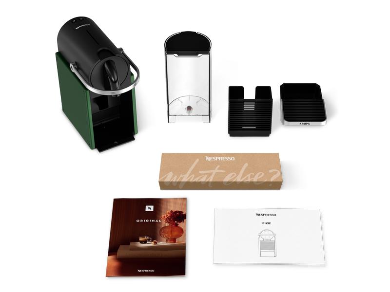 Krups Kaffeemaschine Nespresso Pixie XN3063CH Dunkelgrün Elegante Kapselmaschine